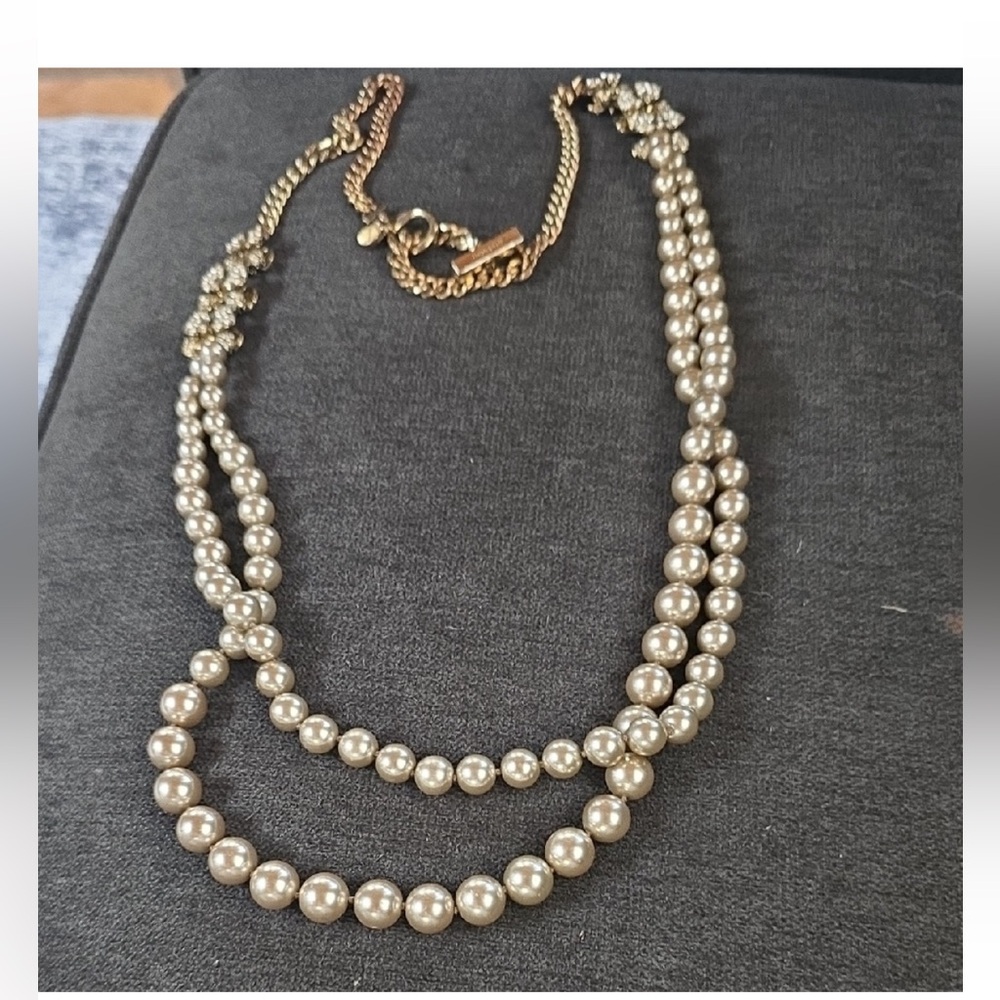 Rare Givenchy champagne Pearl Necklace